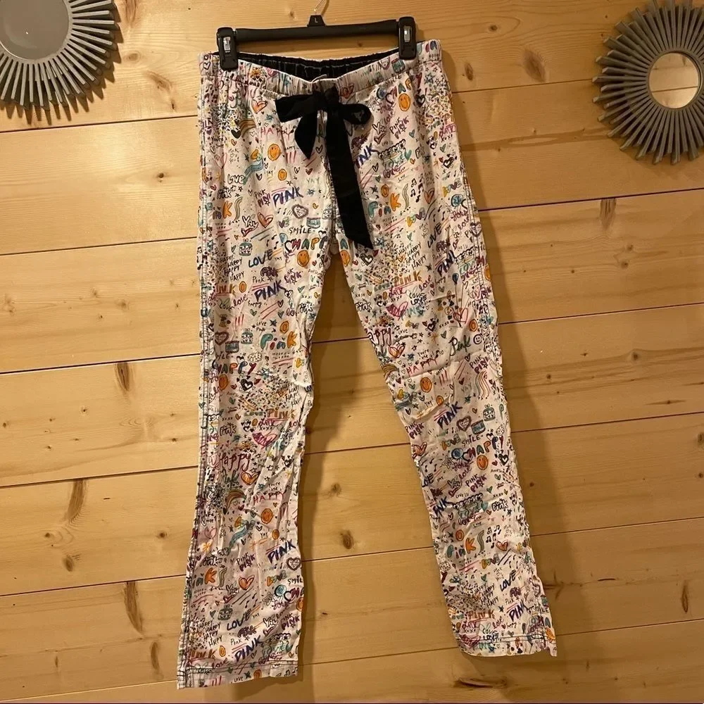 VS PINK rare doodle detailed pants XS